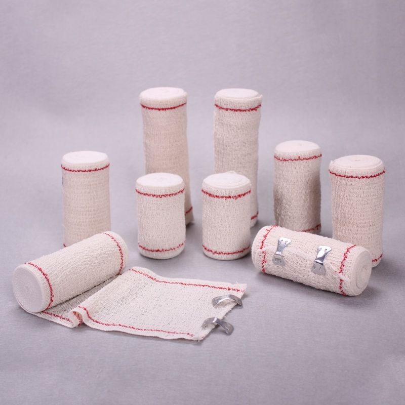 Natural White Spandex Crepe Cotton Elastic Bandage