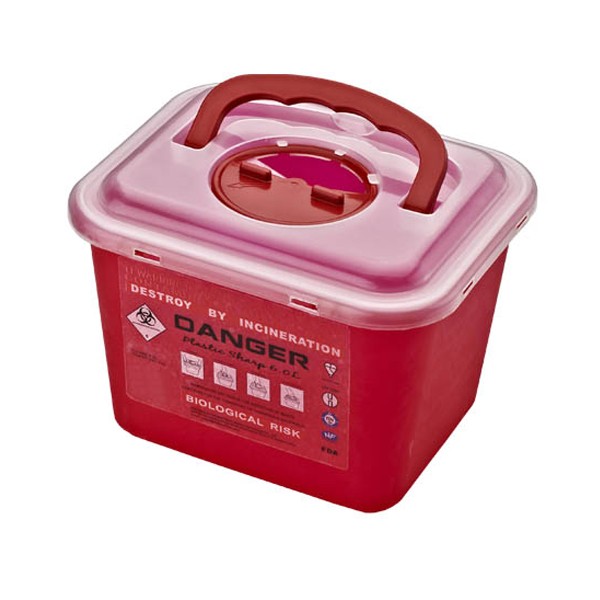 Sharps Disposal Container Bin Red 3L Sharp Container