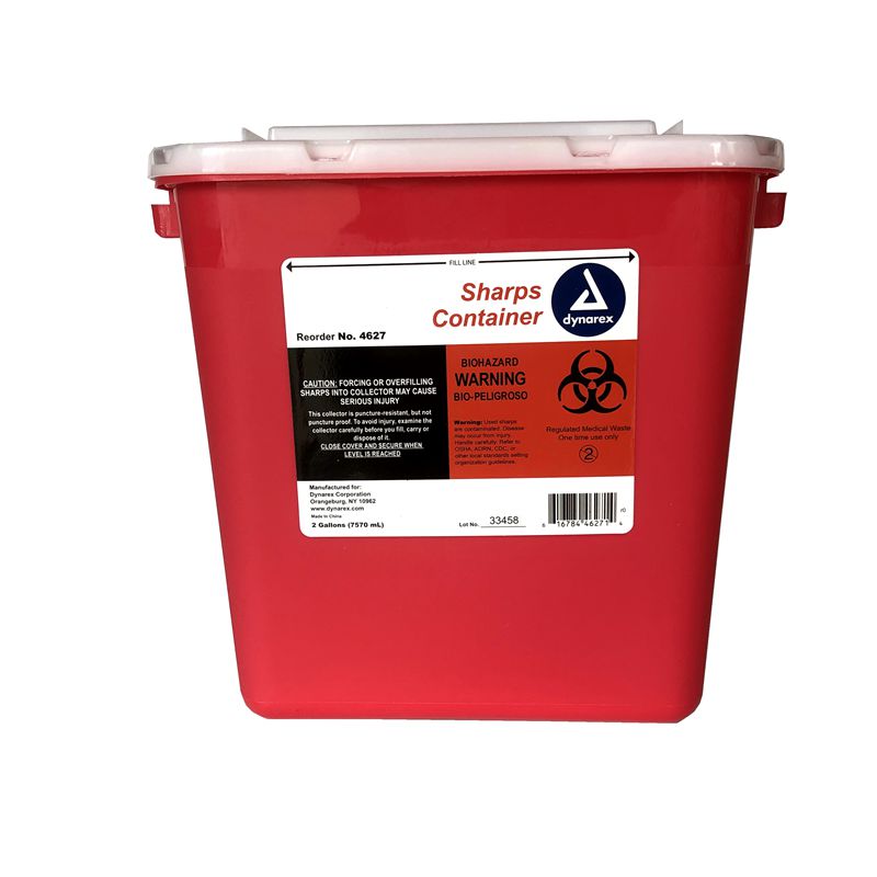 Medical Sharps Waste Box Sharps Bin Disposal 2 Gallon Sharps Container