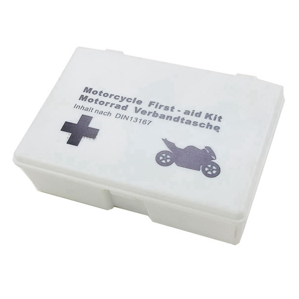 white motorcycle first aid kit
