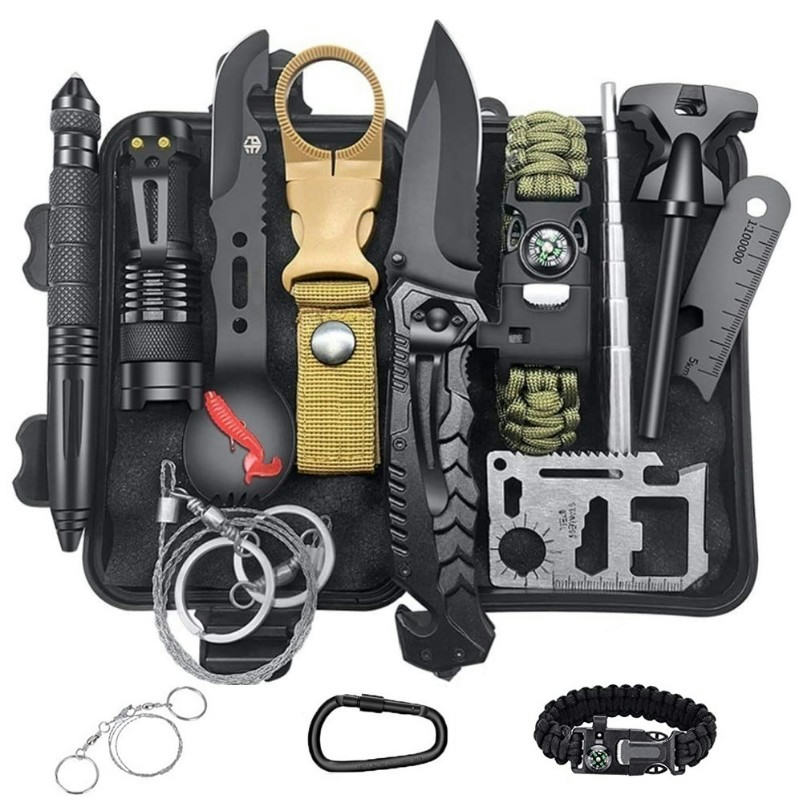 Kit de survie d'urgence Kit de premiers secours de survie en camping militaire en plein air